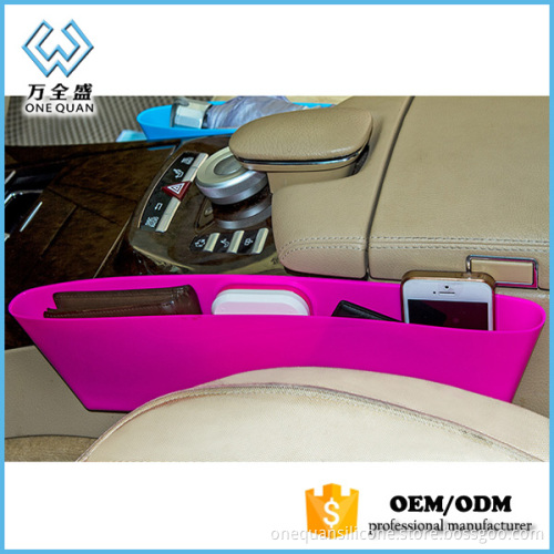 Car Seat Console Side Slit Pocket Catcher silicone rubber Storage Organizer